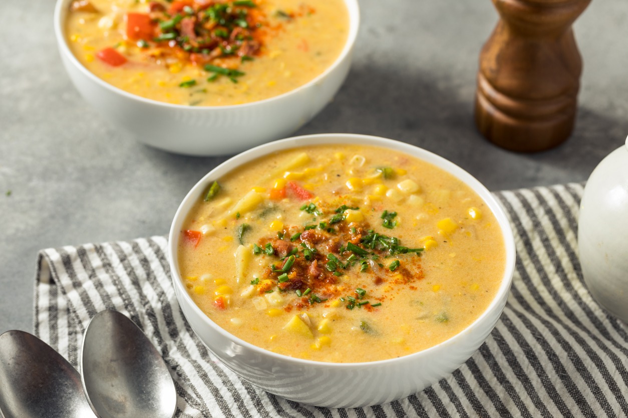 Creamy Chunky Vegan Corn Chowder