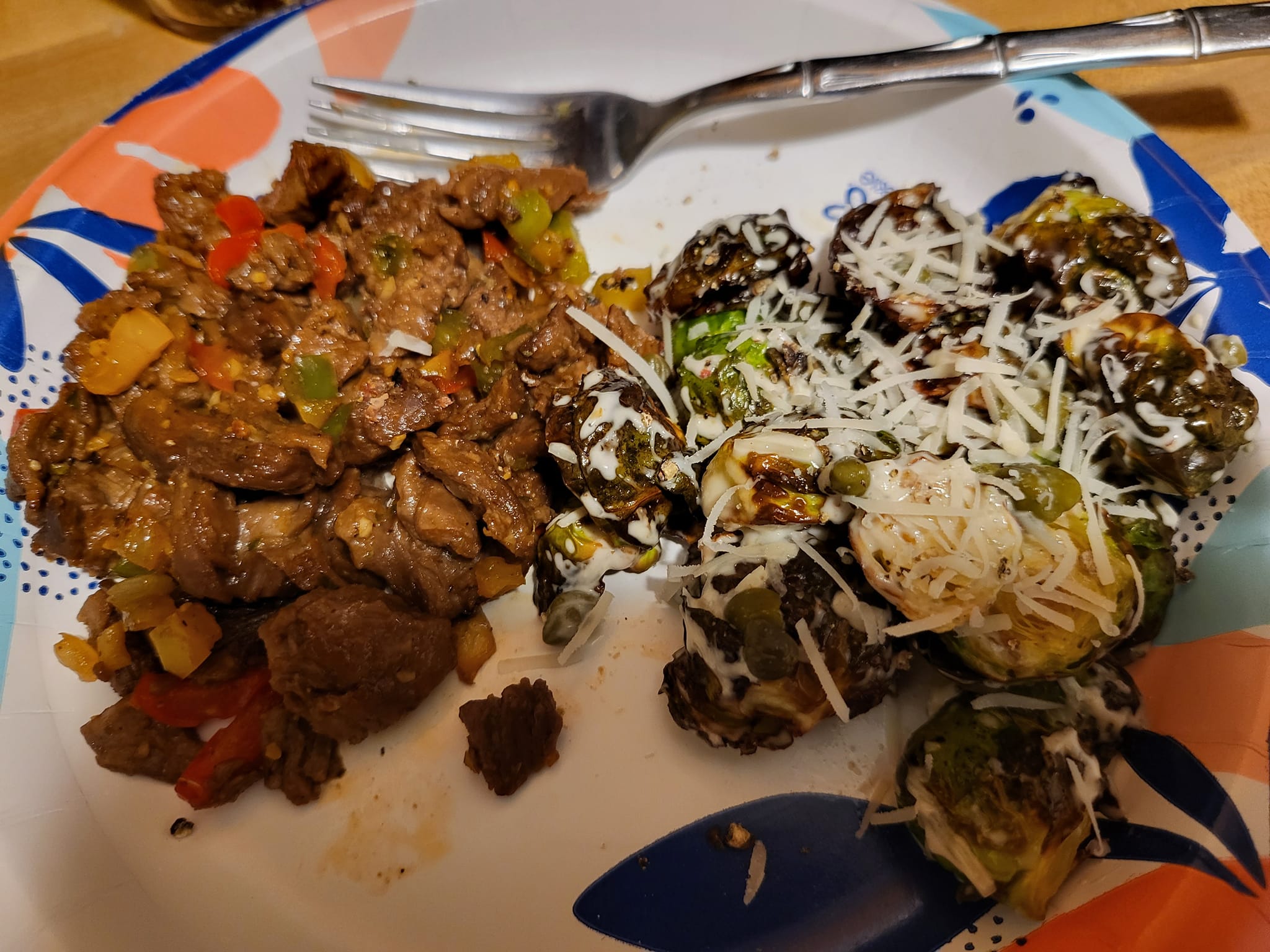 #WhatIAte: Vegan Peppered Steak with Caesare’d Air Fried Brussels Sprouts